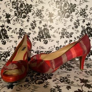 Alex Marie pink multi heel sz 10